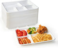 ECOLipak 100% Compostable 5 Compartment Plates, 125 Pack Disposable Paper Plates by ECOLipak