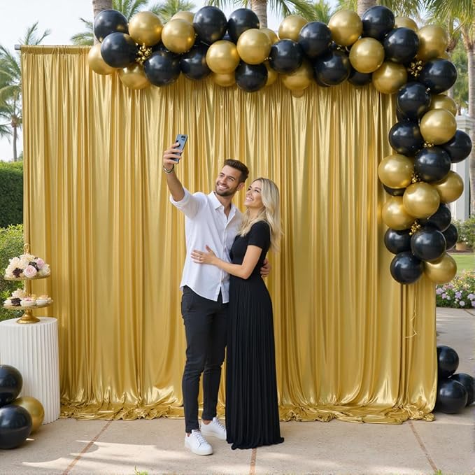 10ft x 10ft Gold Sequin Backdrop Curtain - Image 7