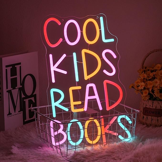 Cool Kids Read Books Neon Sign for Wall Decor, Reading Books Neon Light - Image 5