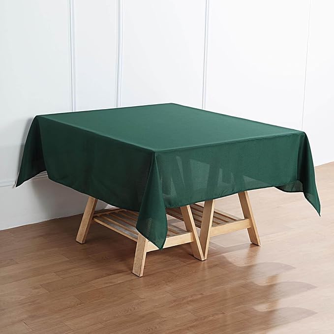 Efavormart 70" Square Linens Hunter Emerald Green Wholesale Linens Polyester - Image 2