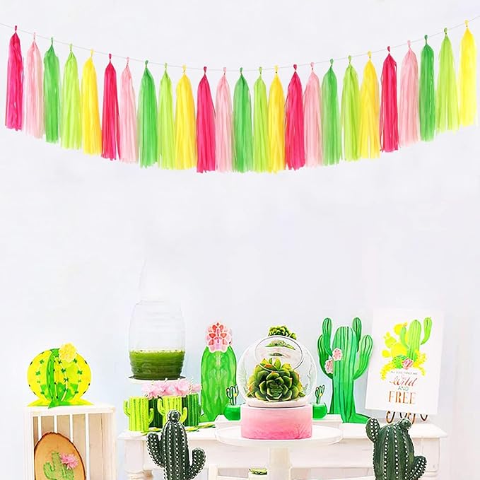 Hawaiian-Themed Pool Party-Decorations Tassel Garland - Image 4