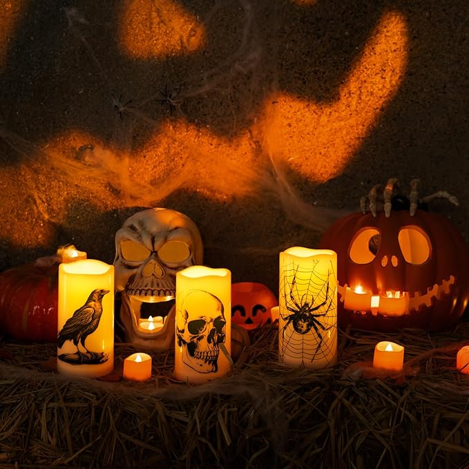 Homemory Halloween Candles, Color Changing Flameless Candle, Battery Opeated - Image 3