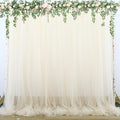 Champagne Sheer Backdrop Curtains by Suppromo