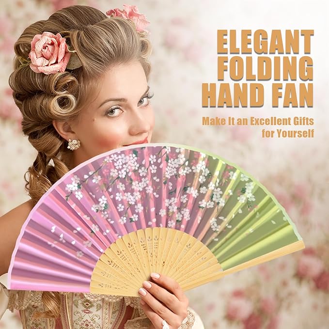 WEARXI Handheld Fan, Chinese Folding Fan - Image 4