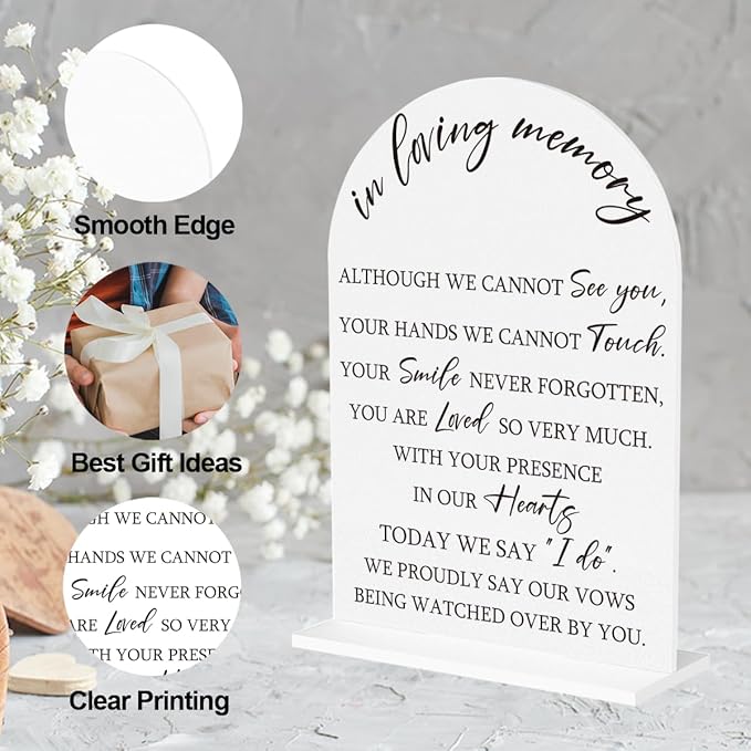 In Loving Memory Wedding Sign, Wedding Engagement Bridal Shower Baby Shower - Image 3