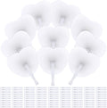Aodaer 100 Pack Heart Shaped Folding Fans White Paper Fans Handheld Fans by Aodaer