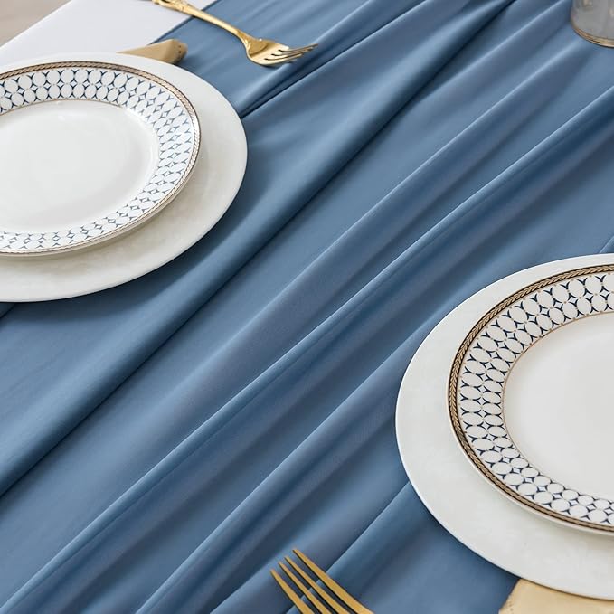 6Pack 9ft Chiffon Table Runner 14x108 Inch Sheer Romantic Table Runner - Image 4