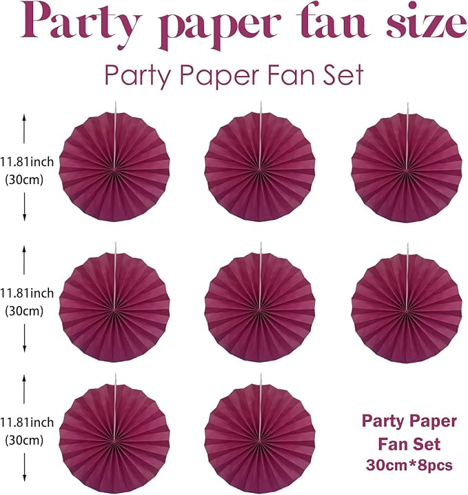 Red Party Decorations, Paper Decorations - Image 2