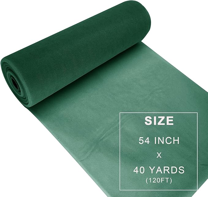Hunter Green Tulle Fabric Roll Spool Bolt Large Tulle Wedding Party Decoration - Image 3