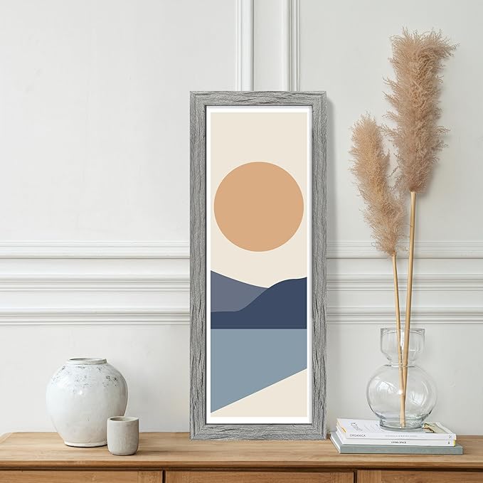 8x24 Picture Frame 2 Pack, Rustic Grey Wood Frame - Image 4