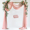 Wedding Arch Draping Fabric 3 Panels 28.7" x 20FT Blush Sheer Chiffon Backdrop by Xiomot