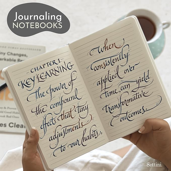 SETTINI Lined Journal, 192 Archival-Quality Pages, QuillEase Bleed-Free Paper - Image 7