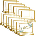 Smarpau 6x4 Gold Acrylic Sign Holder, 16 Pack Wedding Table Number Holders by Smarpau