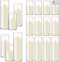 36 PCS Ivory White Pillar Candles by Homjoy