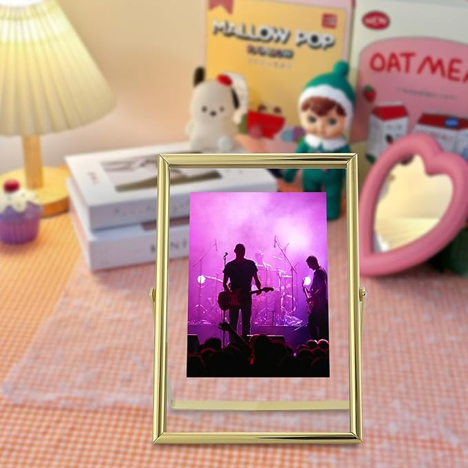 Gold Floating Frame, For Picture 3.5x5, Small Tabletop Photo Frame, Classy Gift - Image 6