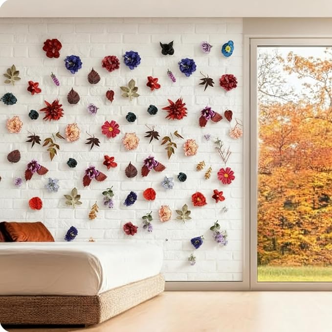 XunYee 6 Pcs 35.4 ft Flower Garlands Hanging Wildflower Backdrop Decoration - Image 5