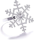 Halatool Set of 6 Christmas Rhinestone Snowflake Napkin Rings by HALATOOL