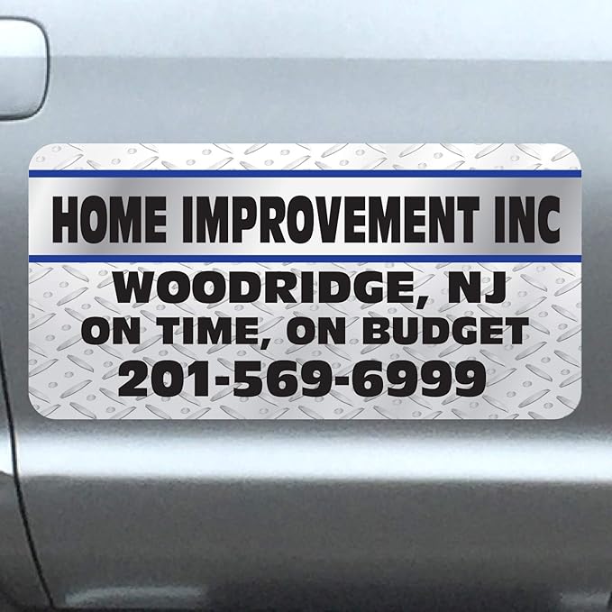 Vehicle Magnets sign With Custom Lettering 12" X 24" -Landscape, Construction by Impactonlineprinting