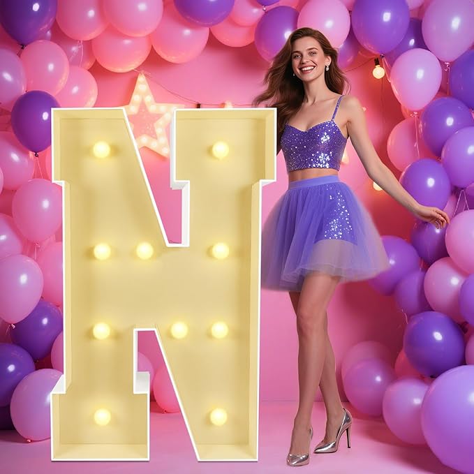 Marquee Light Up Letters: 4FT Large Decorative Signs by Unknown