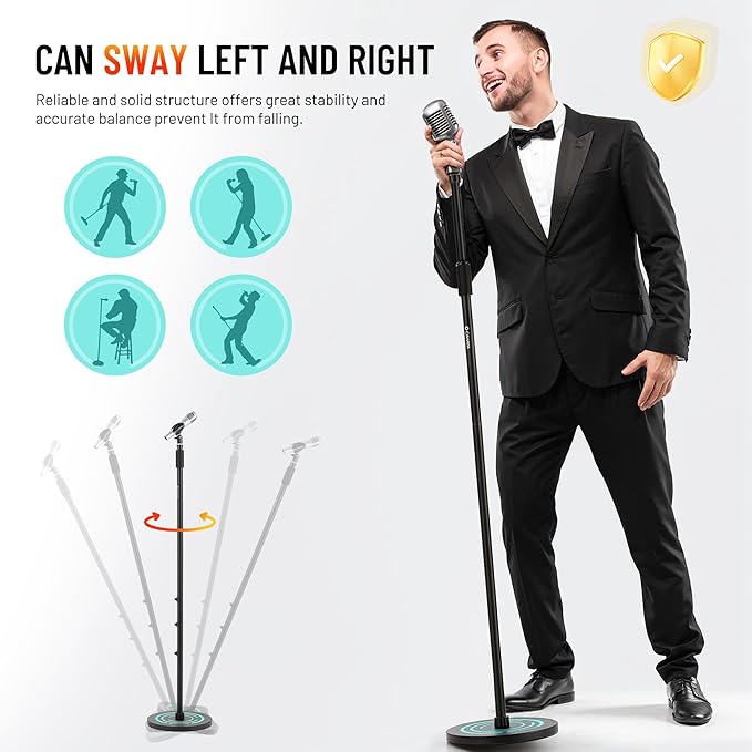 CAHAYA Mic Stand Floor Detachable - Image 5