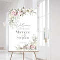 Personalized Wedding Welcome Sign, Flowers Wedding Welcome Sign, Wedding by ALICEBIN