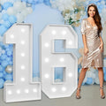 imprsv Marquee Numbers Large 16th-Birthday Decorations: 4ft Light Up Number by Letsmakeitimpressive