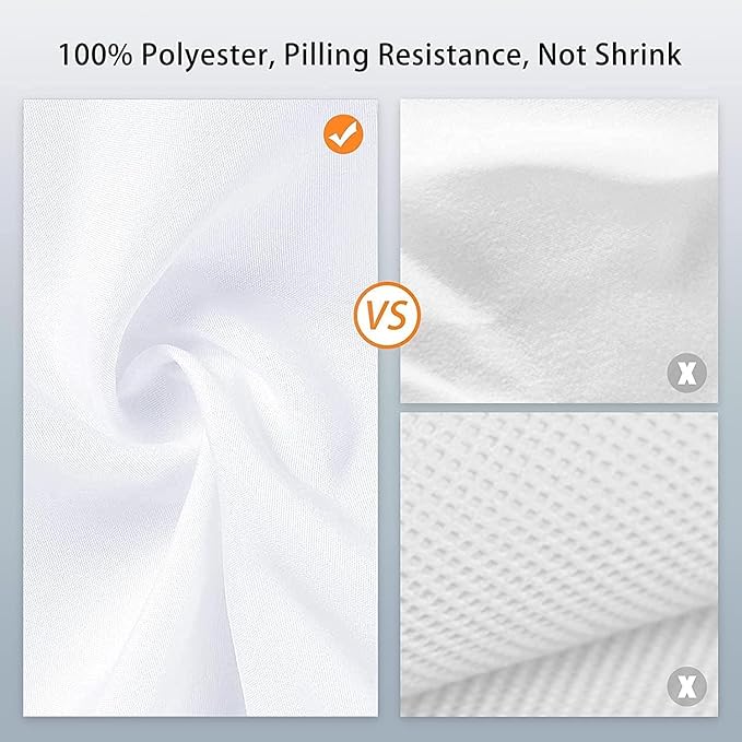 10 x10 FT White Backdrop Background, 100% Polyester Large Pure White Photo - Image 3