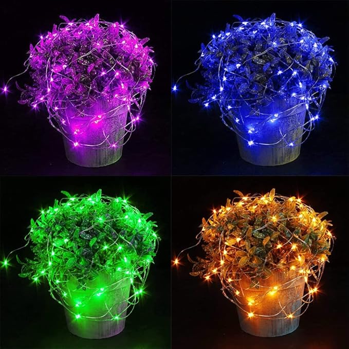 CYLAPEX 16 Pack Multicolor Fairy Lights, Battery Operated String Lights Micro - Image 2
