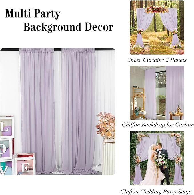 DUOBAO Sheer Curtains 2 Panels Light Gray 29x96 Inches - Image 6
