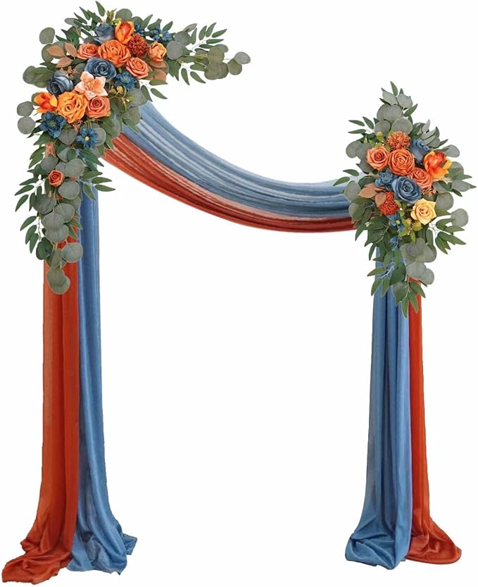 Artificial Wedding Arch Flowers Kit, Ceremony Decoration, Floral Outdoor Party by Muhanjia