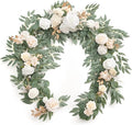 Ling's Moment Flower Garland - 6FT Eucalyptus & Rose - Sweetheart Table Decor by LingsMoment