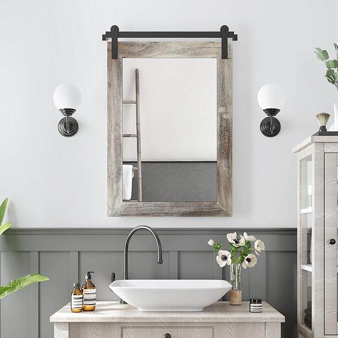 COGOOD Farmhouse Barn Door Mirror by COGOOD