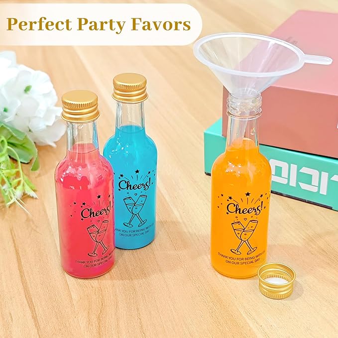 OurWarm 50 Pack Mini Liquor Bottles, 1.7oz/50ml Mini Shot Bottles - Image 3