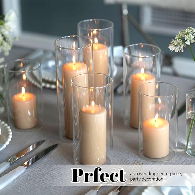 12Pack Glass Cylinder Vases for Centerpieces - Image 5