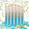 6 Pack Gender Reveal Confetti Cannon, 12 Inch Biodegradable Blue Confetti by Zankubom