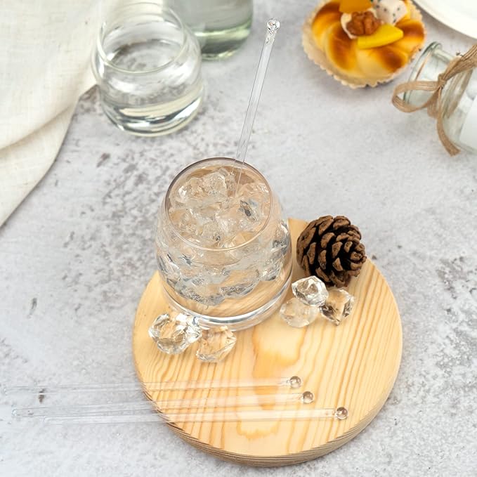 100-PCS Clear Plastic Swizzle Sticks, Crystal Cake Pops, Cocktail Coffee Drink - Image 2