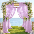 Lilac 2 Panels Wedding Arch Draping Fabric 29" x 20Ft Sheer Drapes Outdoor by Jimtx