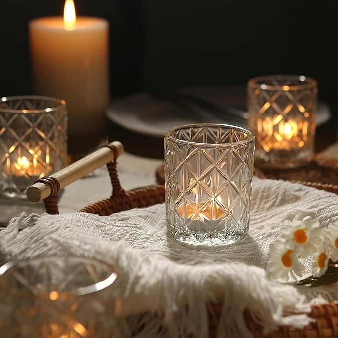 72pcs Clear Votive Candle Holders, Vintage Glass Candle Holder - Image 2