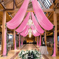 MODFUNS Wedding Arch Drapes Fabric Pink Ceiling Draping 2 Panels 5x20 FT by MODFUNS