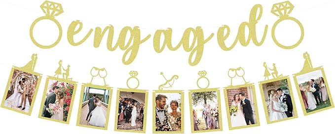 Pre-Strung Engaged Photo Banner by EONNCNT