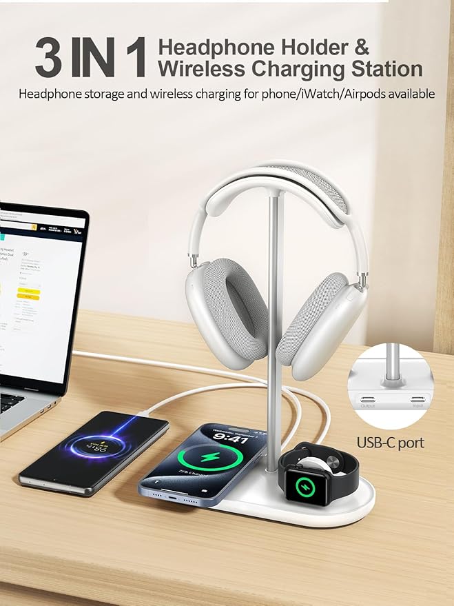 TopMade 5 in 1 Headphone Stand for Desk - Image 2