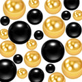 300Pcs Vase Filler Black and Golden Yellow No Hole Faux Pearl Beads by ORIKASO