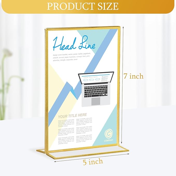 Hoteam 24 Pack 5 x 7 Clear Acrylic Sign Holder - Image 2
