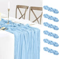 6 Pack Baby Blue Cheesecloth Table Runner 120 inch Gauze Cheese Cloth Table by BlueTopCoLtd