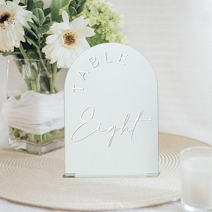 JINMURY Sliver Arch Wedding Table Numbers 1-10 - Image 7