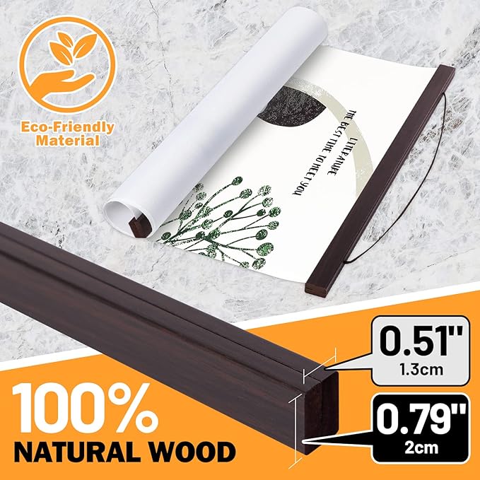 33x23 33x24 33x22 Poster Frame, Magnetic Light Wood Wooden Frame Hanger - Image 3
