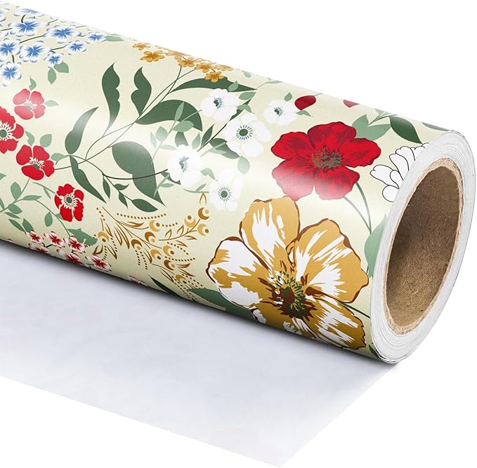 WRAPAHOLIC Floral Wrapping Paper Roll - Image 3