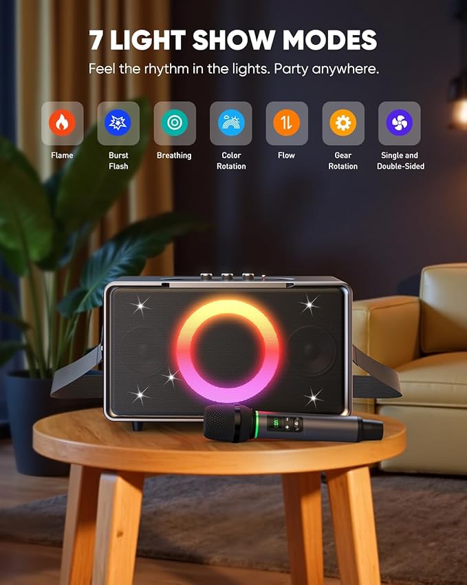 GFEEN Portable Bluetooth Speaker: 200W Peak, Deep Bass, 15H Playtime, Large - Image 5
