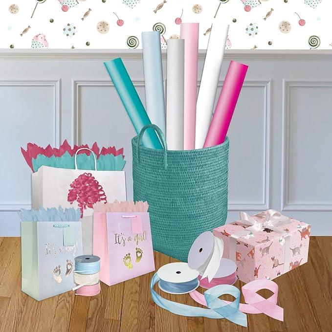 Jillson Roberts 6 Roll-Count All-Occasion Solid Color Gift Wrap Available in 7 - Image 2