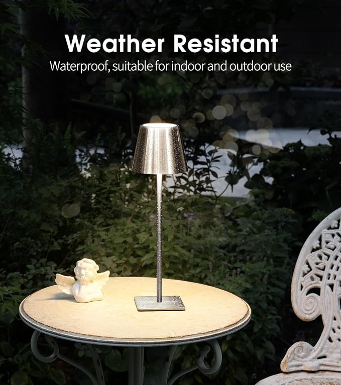 UME 3 Pack Cordless Table Lamp, Battery Operated Lamp - Image 4